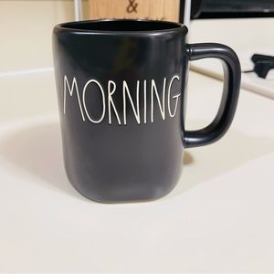 Rae Dunn Morning Black Ceramic Mug